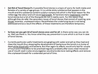 Tonsil Stones Remedy