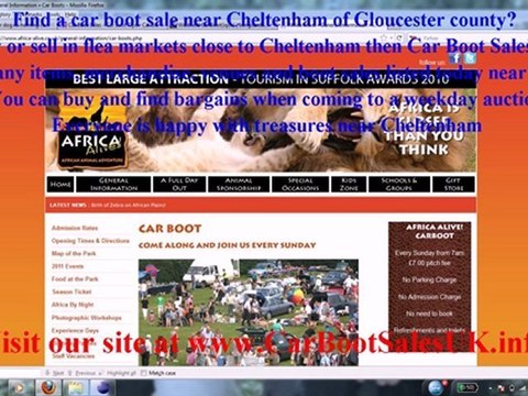 Cheltenham Car Boot Sales - FleaMarket Sites Gloucester