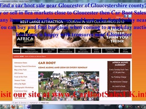 Gloucester Car Boot Sales - FleaMarket Sites Gloucestershire