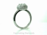 FDENR8578EMR  Emerald Cut Diamond Engagement Ring In Vintage Pave Setting