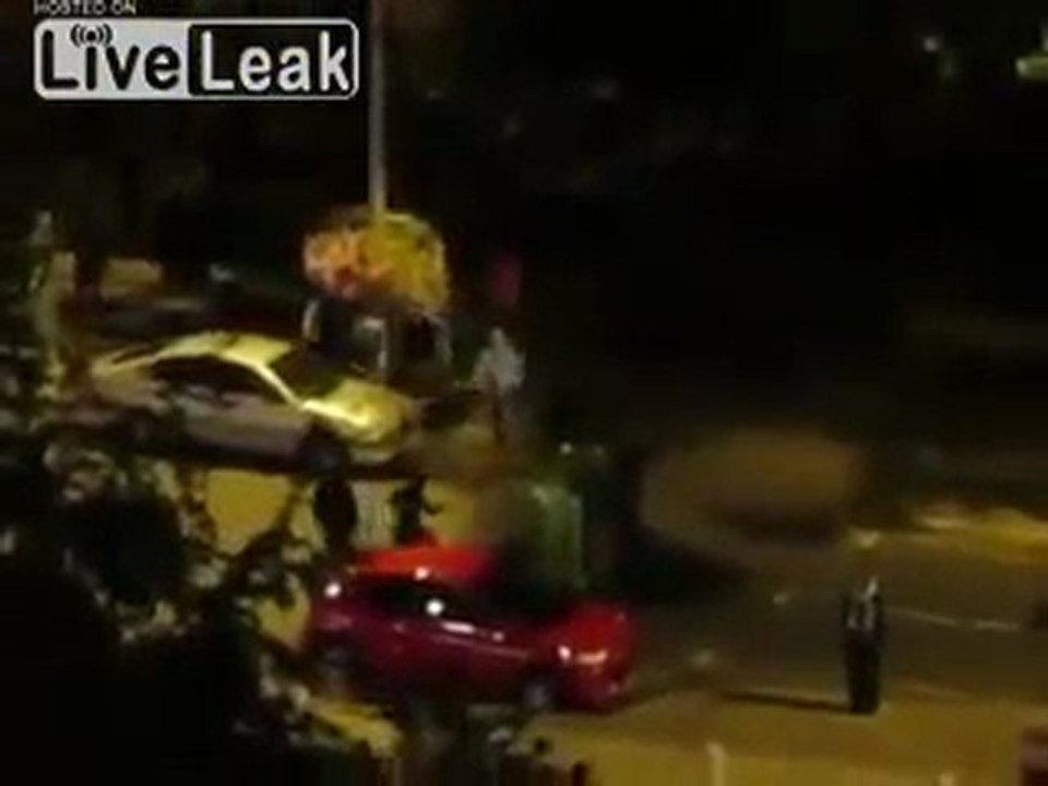 UK Riots--Criminials flip cars and break windows--August 2011