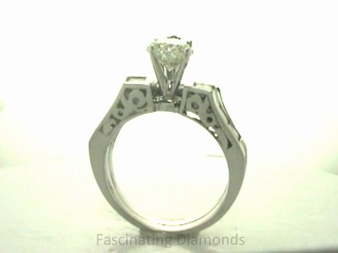 FDENS151HT Heart Shape Diamond Vintage Channel Wedding Rings Set
