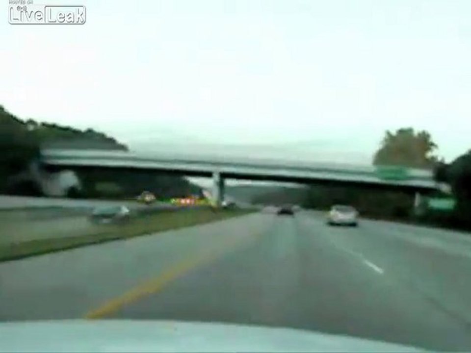 Police Cruiser Cam Catches 100 MPH Crash (remix)