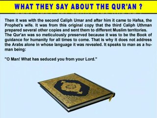 What they say about the Quran ? (1/3)