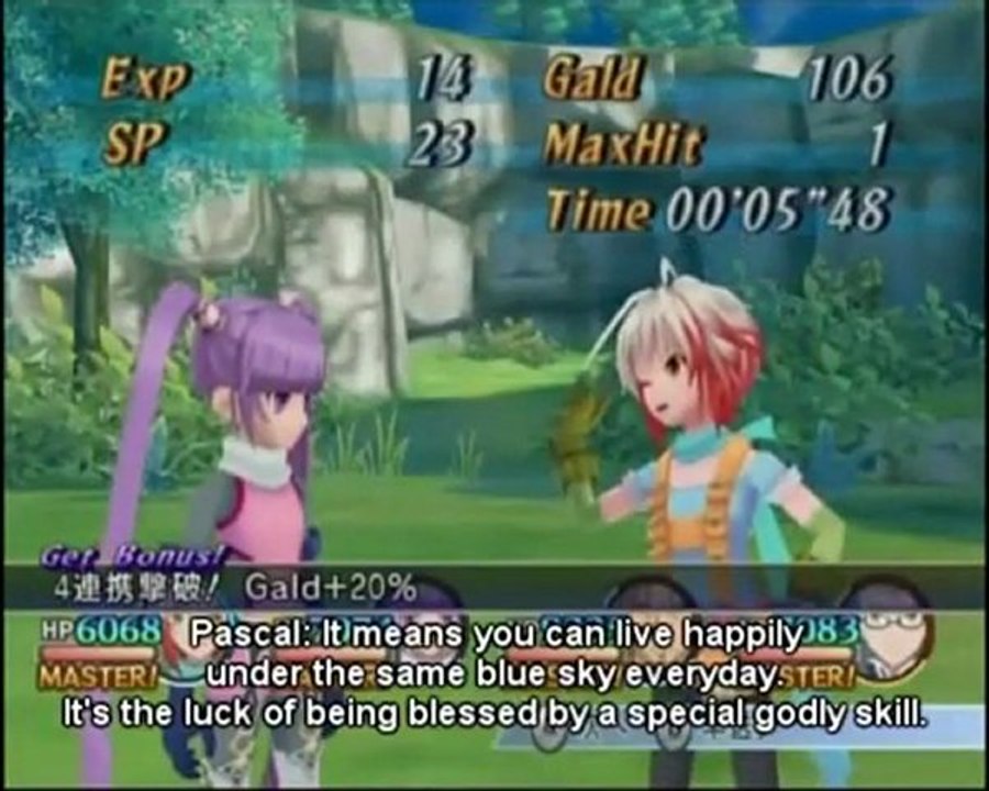 Tales of Graces Group victory quotes (Wii version - subbed)