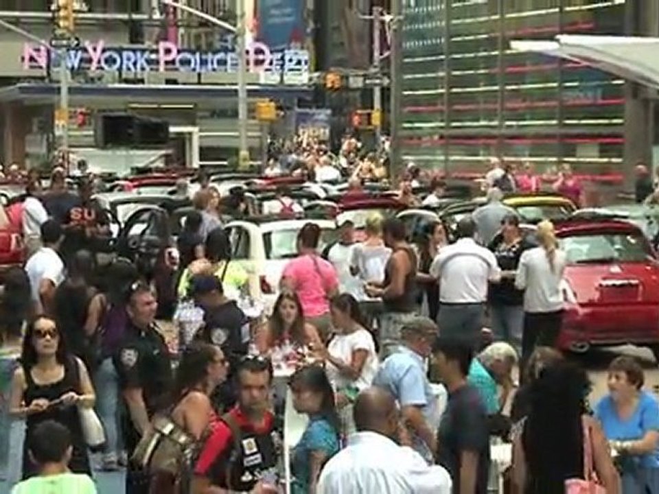 Autosital - La Fiat 500C invite au cinéma en plein air en plein cœur de New York