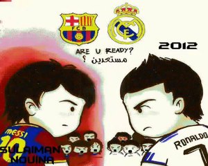 messi vs ronaldo ( ميسي يهجم على دفاعه بالخطأ)