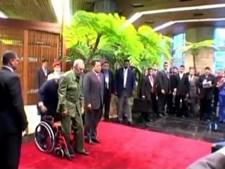 Chavez cheerful after chemo.