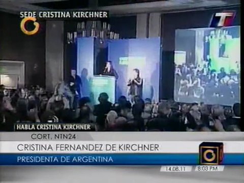 Cristina Kirchner obtuvo 50,3% de respaldo en primarias para las presidenciales de octubre