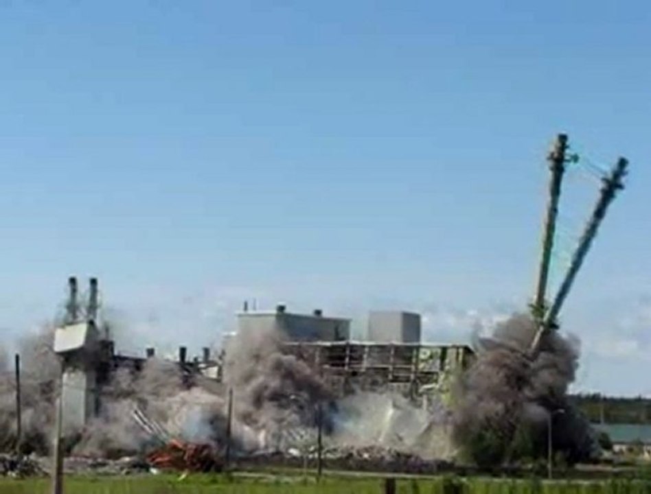 Loring AFB Power Plant Implosion Fail