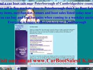 Peterborough Car Boot Sales - FleaMarket Sites Cambridgeshire
