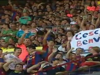 Cesc ya luce la camiseta azulgrana