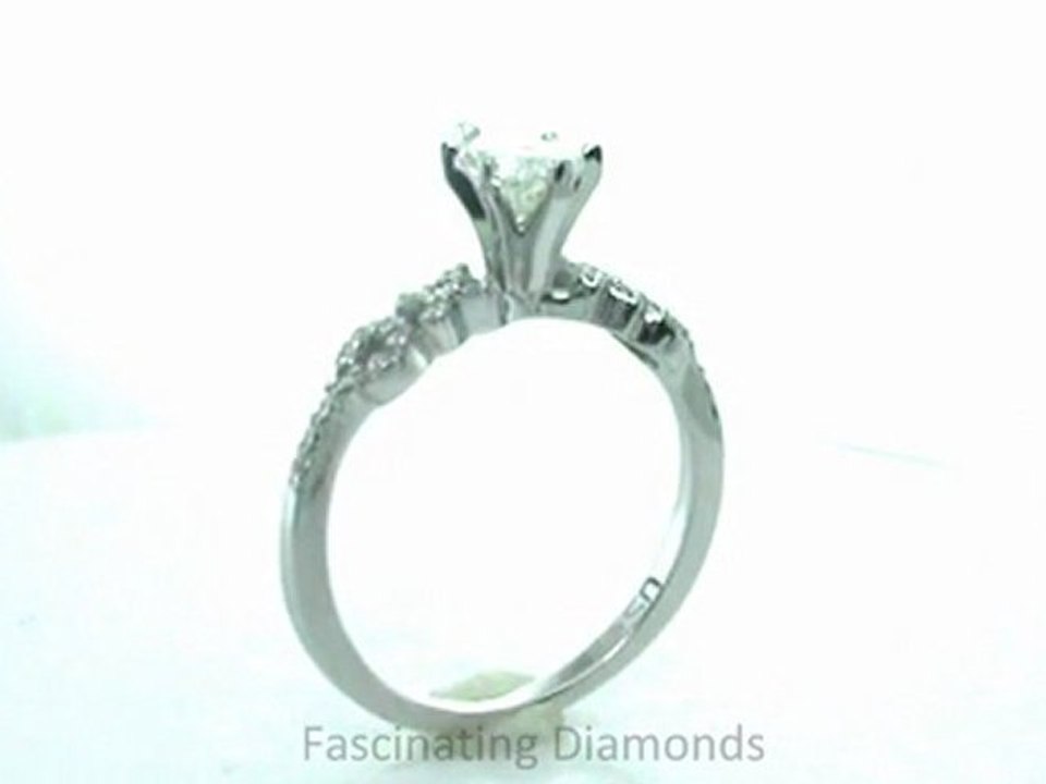 FDENS3043PER  Prong Set Petite Pear Diamond Engagement Ring