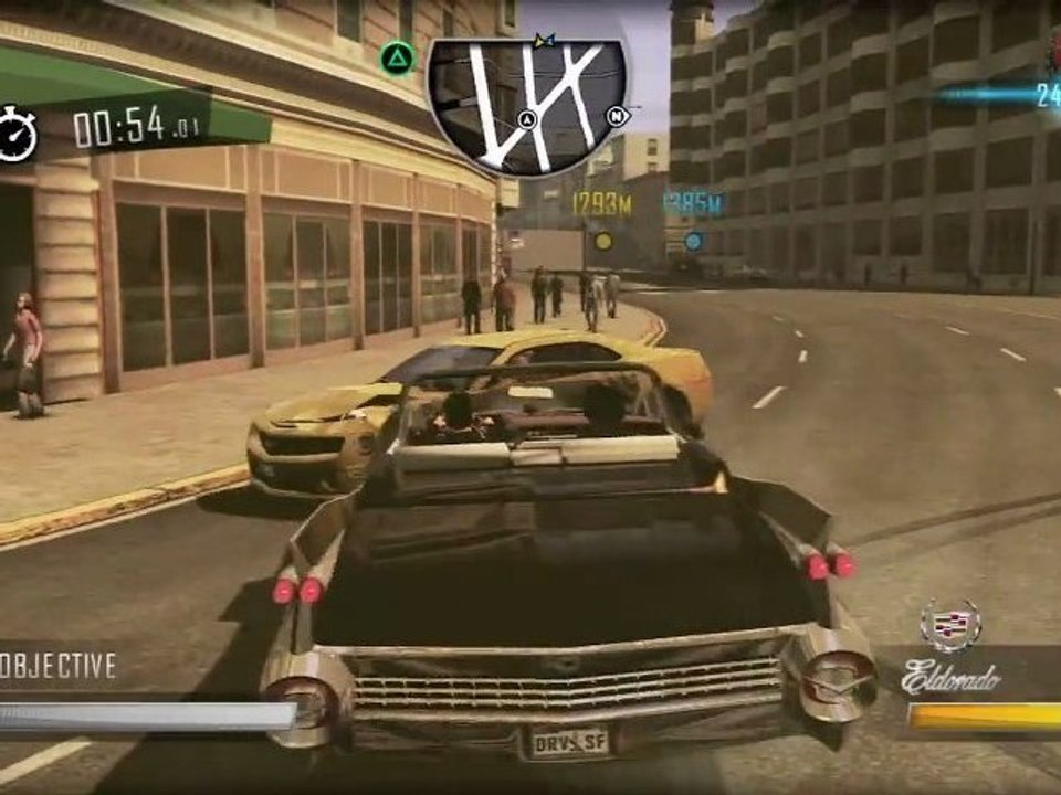 Driver San Francisco PS3 Demo Demo - Cadillac Eldorado Gameplay.