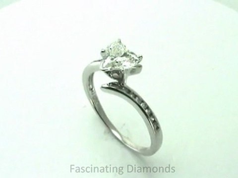 FDENS3094HTR Heart Shape Intertwined Pave Diamond Engagement Ring