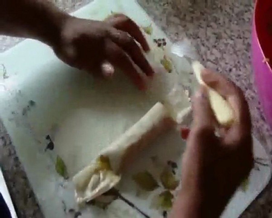 Nems Parfumés au colombo. Etape 2