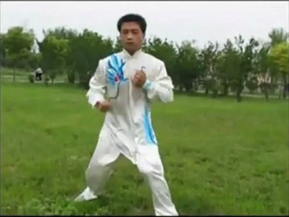 Taiji Style Chen : La forme Sanshou executée par un etudiant de Wang Xian