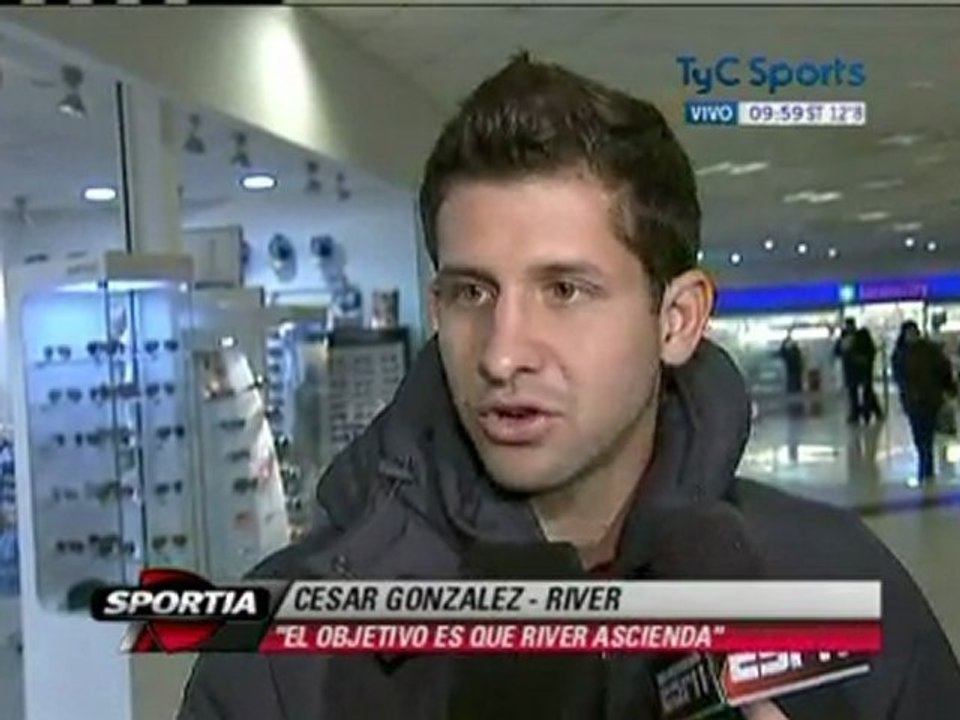 Cesar Gonzalez llego para sumarse a River