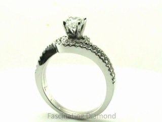 FDENS3085RO Round Diamond Wedding Rings Swirl Pave Set
