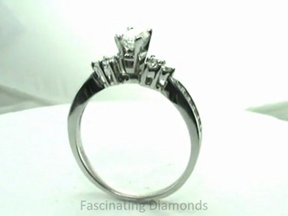 FDENS3081EMR  Emerald Cut Fleur Diamond Pave-Set Engagement Ring