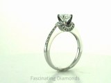 FDENS3078ROR Round Diamond Engagement Ring With Round Pave Set Side Stones