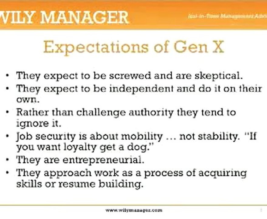 Generation X In the Workplace - A Step by Step Guide for Busy Managers