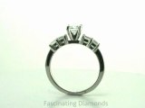 FDENS3076ROR  Round Shape and Baguette Channel Bar Diamond Engagement Bridal Ring