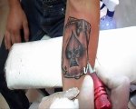 İstanbul dövme salonu tattoo murat İskambil dövmesi play card tattoo