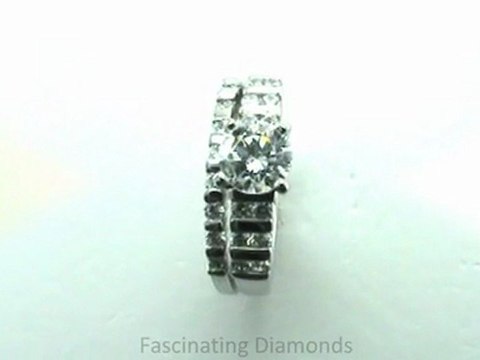 FDENS3072RO Round Shape Diamond Engagement Rings Pave Set