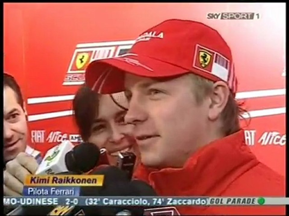 Kimi Räikkönen 'speaking' Italian