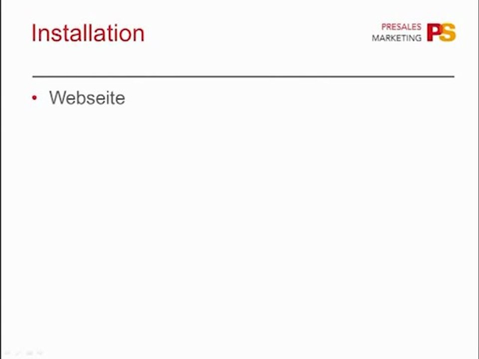 Das Adressverzeichnis PreSales Marketing Aussschnitt DVD 2