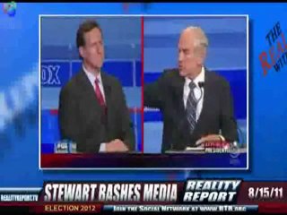 Jon Stewart: 'Media Pretending Ron Paul Doesn't Exist!' 8-15-11
