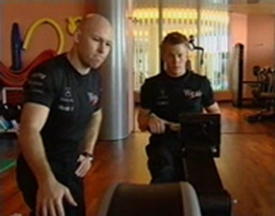 Kimi Räikkönen Training at home 2004