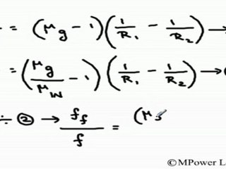 Ray Optics - Lens Maker Equation - 2