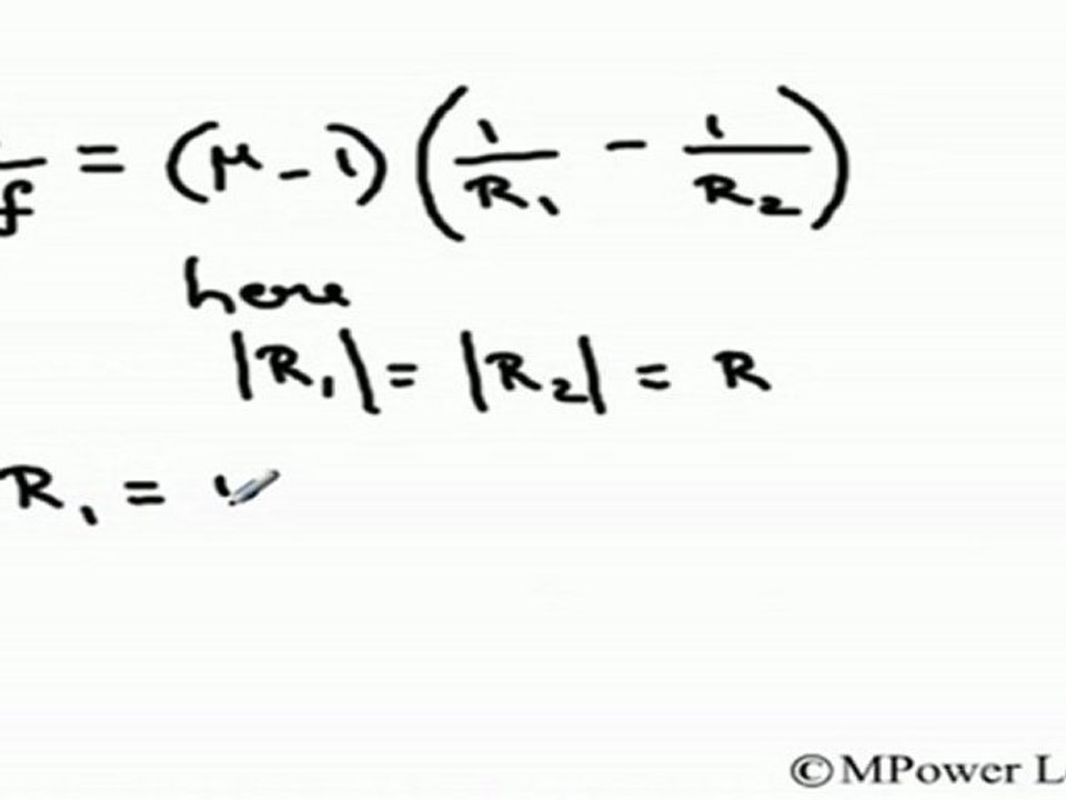 Ray Optics - Lens Maker Equation - 1
