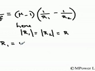 Ray Optics - Lens Maker Equation - 1