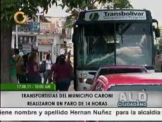 14 horas de paro de transporte