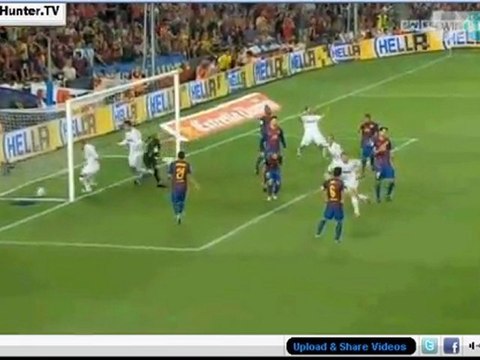 Supercoppa spagnola ritorno Barcellona-Real Madrid 17/08/2011-gol benzema 2-2