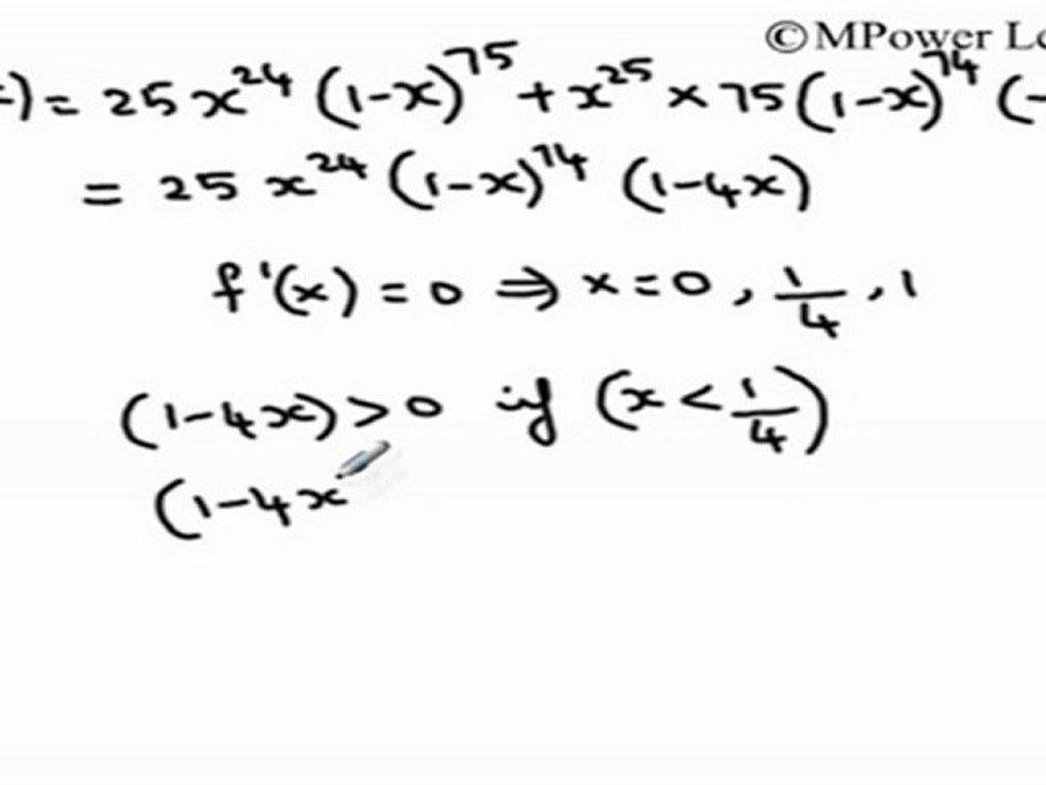 (Application of Derivatives) - Determine extremum from change of f'