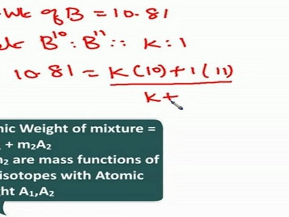 Atoms, molecules and nuclei - Average atomic Mass