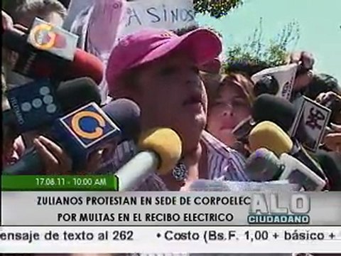 Zulianos protestan por multas de Corpoelec