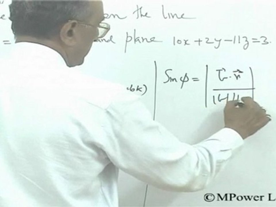 3-Dimensional Geometry - Angle between Line and a Plane