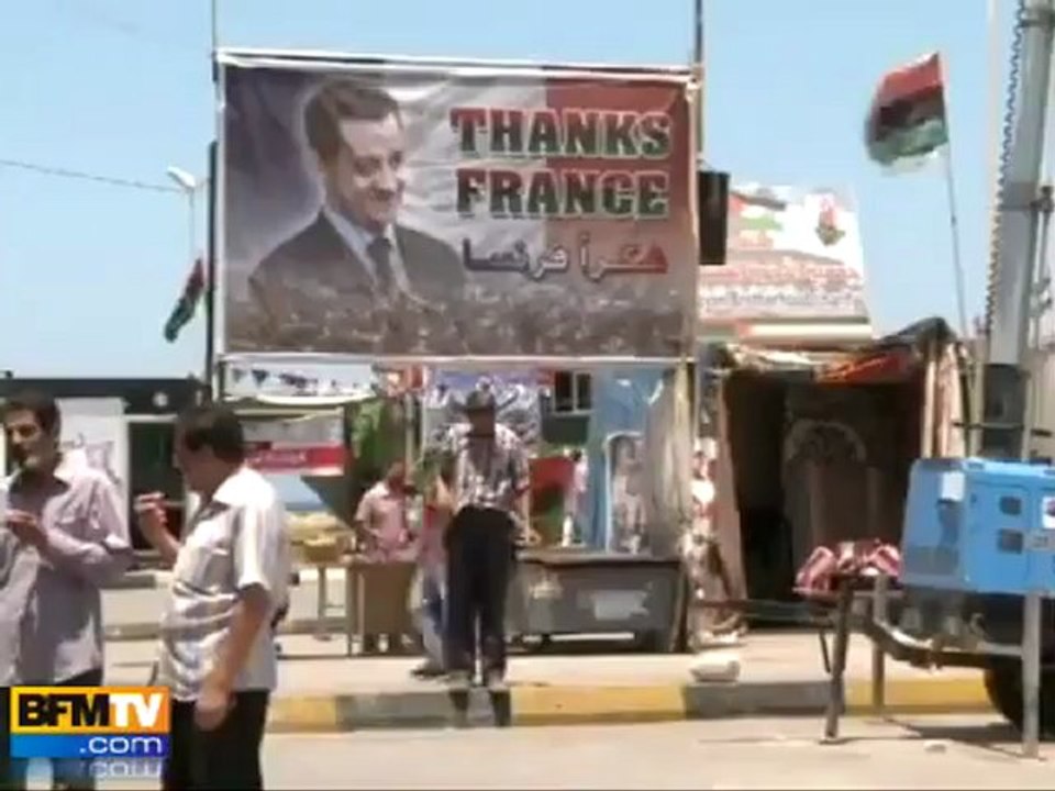SARKOZY PRESIDENT DE BENGHAZI, LIBYE