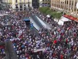 Anti-Pope visit protesters fill Madrid’s streets