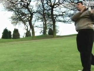 gold, golf clubs, escalators