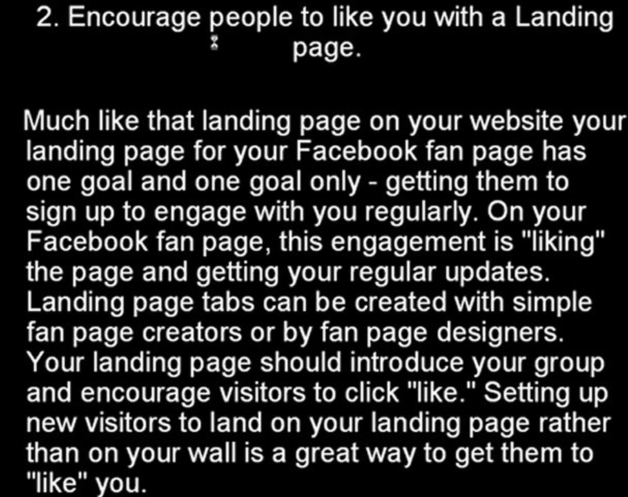 5 steps to a sucessful fan page
