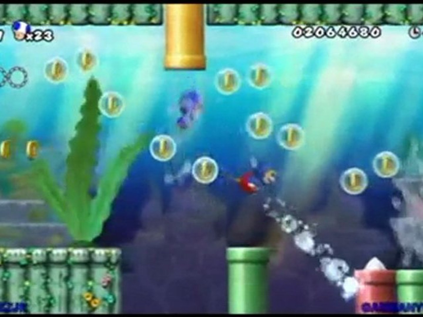 New Super Mario Bros Wii 2p Co Op World 4 - video Dailymotion