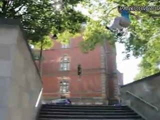 Cologne Arm Jump - Daniel Ilabaca Parkour Tour