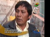 Dos heridos deja explosion de local con material pirotecnico en Juliaca