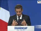 Discours de Nicolas Sarkozy - Conférence Nationale du Handicap